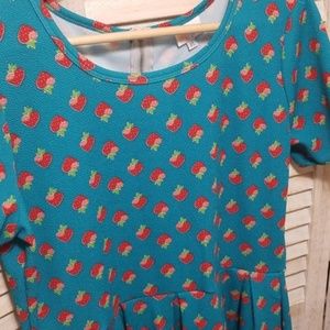 Unicorn Strawberry Print Amelia Dress